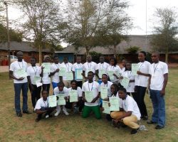 Participants certified after a leadership training in South Africa